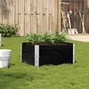 Image de Jardinière Noir 80x60 Cm Bois Massif De Pin Vidaxl
