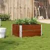 Image de Jardinière Marron 80x60 Cm Bois Massif De Pin Vidaxl