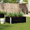 Image de Jardinière Noir 120x80 Cm Bois Massif De Pin Vidaxl