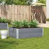 Image de Jardinière Gris 120x80 Cm Bois Massif De Pin Vidaxl