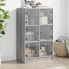 Image de Buffet Haut Avec Portes Gris Sonoma 68x37x109cm Bois Ingénierie Vidaxl