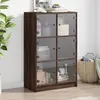 Image de Buffet Haut Avec Portes Chêne Marron Bois D'ingénierie Vidaxl