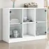 Image de Buffet Blanc 102x37x75,5 Cm Bois D'ingénierie Vidaxl