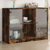 Image de Buffet Chêne Fumé 102x37x75,5 Cm Bois D'ingénierie Vidaxl