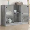 Image de Buffet Sonoma Gris 102x37x75,5 Cm Bois D'ingénierie Vidaxl