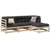 Image de vidaXL Salon de jardin 4 pcs bois massif de pin 3299377