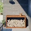 Image de vidaXL Portant de bois de chauffage 100x40x60 cm acier résistant aux intempéries magasin de bûches porte-bûches de 850988