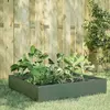 Image de Lit Surélevé De Jardin Vert Olive 100x100x33,5 Cm Acier Vidaxl