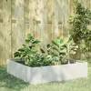 Image de Lit Surélevé De Jardin Blanc 100x100x41 Cm Acier Vidaxl