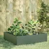 Image de Lit Surélevé De Jardin Vert Olive 100x100x41 Cm Acier Vidaxl