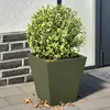 Image de Jardinières 2 Pcs Vert Olive 30x30x30 Cm Acier Vidaxl