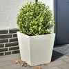 Image de Jardinières 2 Pcs Blanc 40x40x40 Cm Acier Vidaxl