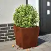 Image de Jardinières 2 Pcs 40x40x40 Cm Acier Résistant Aux Intempéries Vidaxl