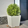 Image de vidaXL Jardinière blanc 50x50x50 cm acier jardinière dextérieur boîte à fleurs boîte de jardin jardinière de patio 851068