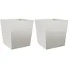 Image de Jardinières 2 Pcs 50x50x50 Cm Acier Inoxydable Vidaxl