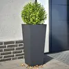 Image de Jardinières 2 Pcs Anthracite 35x35x75 Cm Acier Vidaxl