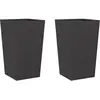 Image de Jardinières 2 Pcs Noir 45x45x75 Cm Acier Vidaxl