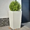 Image de Jardinières 2 Pcs Blanc 45x45x75 Cm Acier Vidaxl