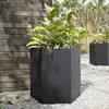 Image de Jardinières 2 Pcs Noir Hexagone 46x40x45 Cm Acier Vidaxl
