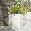 Image de Jardinière Blanc Hexagone 46x40x45 Cm Acier Vidaxl