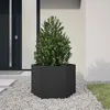 Image de vidaXL Jardinière noir hexagone 69x60x45 cm acier 851122