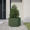 Image de Jardinière Vert Olive Hexagone 69x60x45 Cm Acier Vidaxl