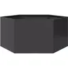 Image de Jardinière Noir Hexagone 104x90x45 Cm Acier Vidaxl