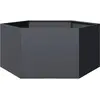 Image de Jardinière Anthracite Hexagone 104x90x45 Cm Acier Vidaxl
