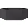 Image de Jardinière Noir Hexagone 138x120x45 Cm Acier Vidaxl