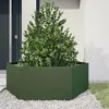 Image de Jardinière Vert Olive Hexagone 138x120x45 Cm Acier Vidaxl