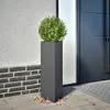 Image de Jardinière Anthracite Triangulaire 30x26x75 Cm Acier Vidaxl