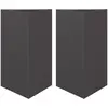 Image de Jardinières 2 Pcs Noir Triangulaire 50x43x75 Cm Acier Vidaxl