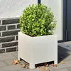 Image de Jardinière Blanc 30x30x30 Cm Acier Vidaxl