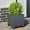 Image de Jardinières 2 Pcs Anthracite 30x30x30 Cm Acier Vidaxl