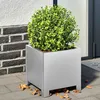 Image de vidaXL Jardinière 30x30x30 cm acier galvanisé planteur jardinière de patio bac à fleurs jardinière dextérieur 851195