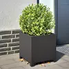 Image de Jardinières 2 Pcs Noir 40x40x40 Cm Acier Vidaxl