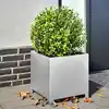 Image de Jardinières 2 Pcs 40x40x40 Cm Acier Galvanisé Vidaxl