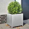 Image de vidaXL Jardinière 50x50x50 cm acier galvanisé planteur jardinière de patio bac à fleurs jardinière dextérieur 851218