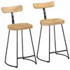 Image de vidaXL Tabourets de bar lot de 2 49x43x88 cm bois de manguier massif 4013522