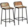 Image de Tabourets De Bar Lot De 2 46x35,5x80cm Bois Massif Récupération Vidaxl