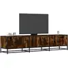 Image de Meuble Tv Chêne Fumé 180x35x41 Cm Bois D'ingénierie Vidaxl