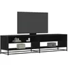 Image de vidaXL Meuble TV noir 180 5x40x46 cm bois dingénierie support TV buffet TV meuble multimédia banc TV meuble hifi 3300800
