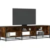 Image de Meuble Tv Chêne Fumé 180x40x46 Cm Bois D'ingénierie Vidaxl