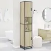 Image de Armoire De Salle De Bain Chêne Sonoma Bois D'ingénierie Métal Vidaxl