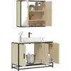 Image de Ensemble De Meubles De Salle De Bain 2 Pcs Chêne Sonoma Vidaxl