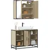 Image de Ensemble De Meubles De Salle De Bain 2 Pcs Chêne Sonoma Vidaxl