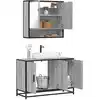 Image de Ensemble De Meubles De Salle De Bain 2 Pcs Sonoma Gris Vidaxl