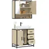 Image de Ensemble De Meubles De Salle De Bain 2 Pcs Chêne Sonoma Vidaxl