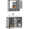 Image de Ensemble De Meubles De Salle De Bain 2 Pcs Sonoma Gris Vidaxl