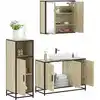 Image de Ensemble De Meubles De Salle De Bain 3 Pcs Chêne Sonoma Vidaxl